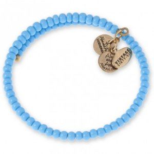 NWT Alex and Ani Vintage 66 Natural Wonders Sea Blue Gold Canopy Wrap Bracelet